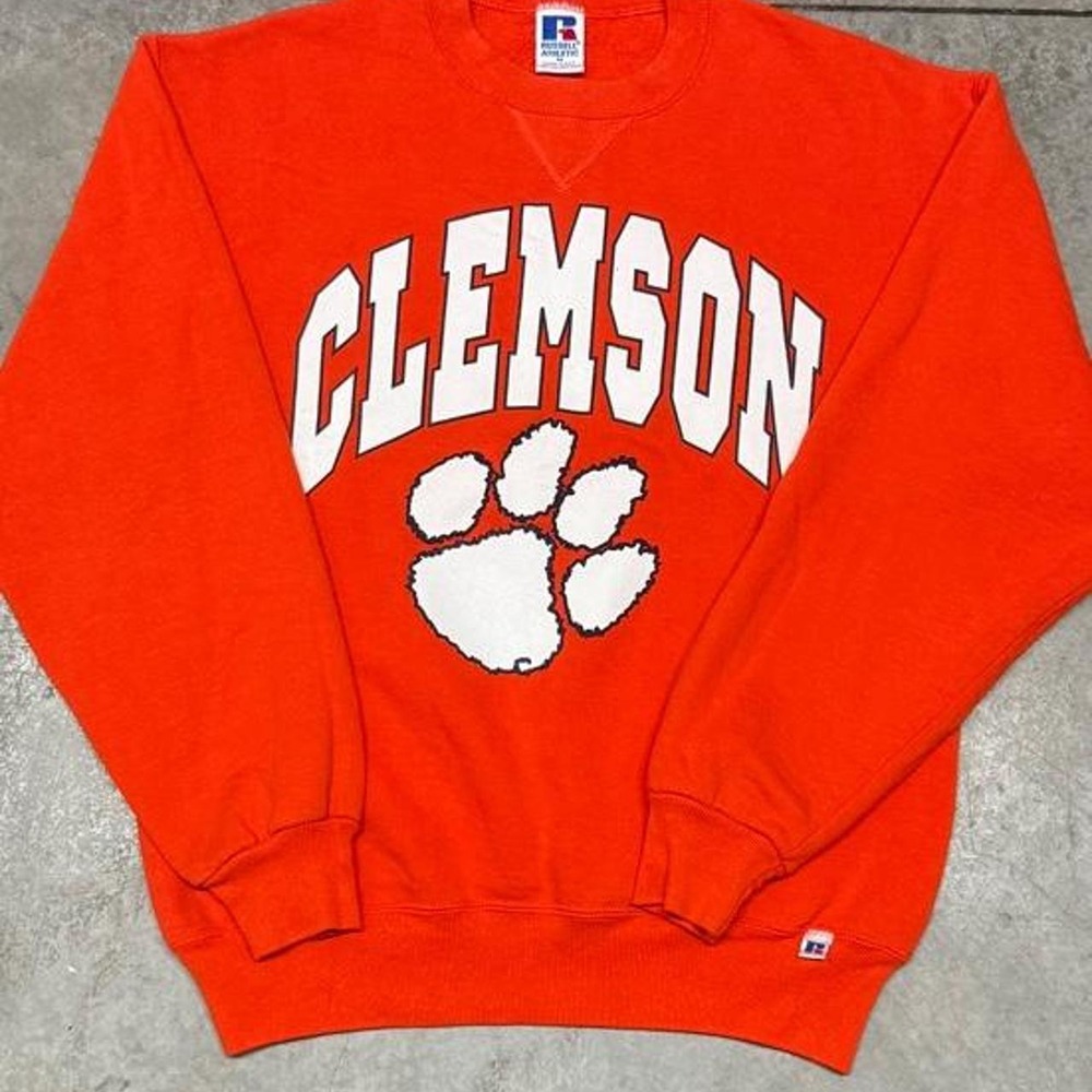 Clemson Tigers Russell Athletic Vintage 90s Crewneck Sweatshirt Sz Medium